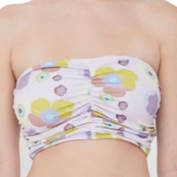 Free People X Beth Richards Delrey Lavender 70’s Floral Swim Set - Picture 2 of 6